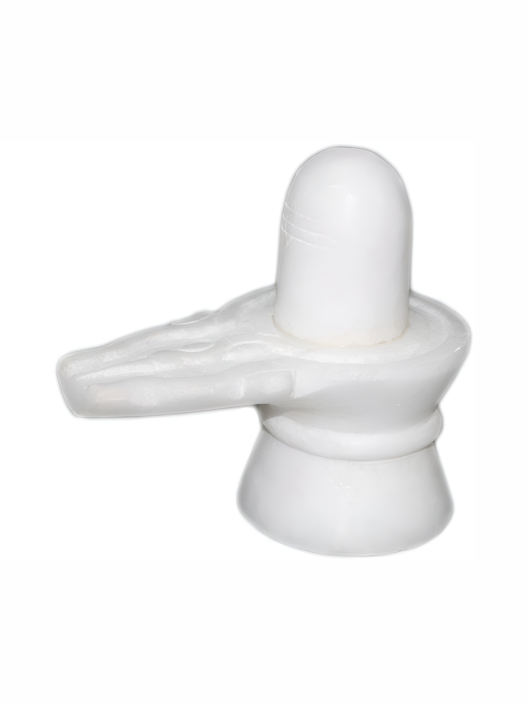 

Navyaksh White Marble Religious Small Shivling Showpiece