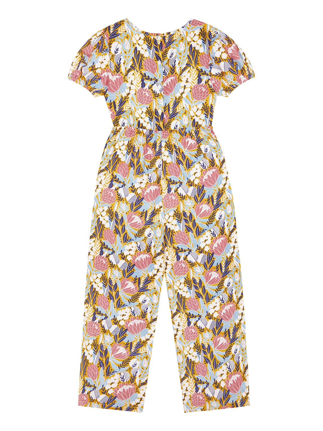 

Budding Bees Girls Printed Basic Jumpsuit, Brown