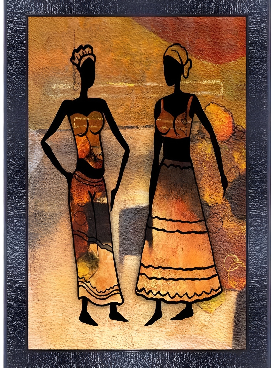 

PnF Black & Brown Abstract Painting Wooden Wall Art