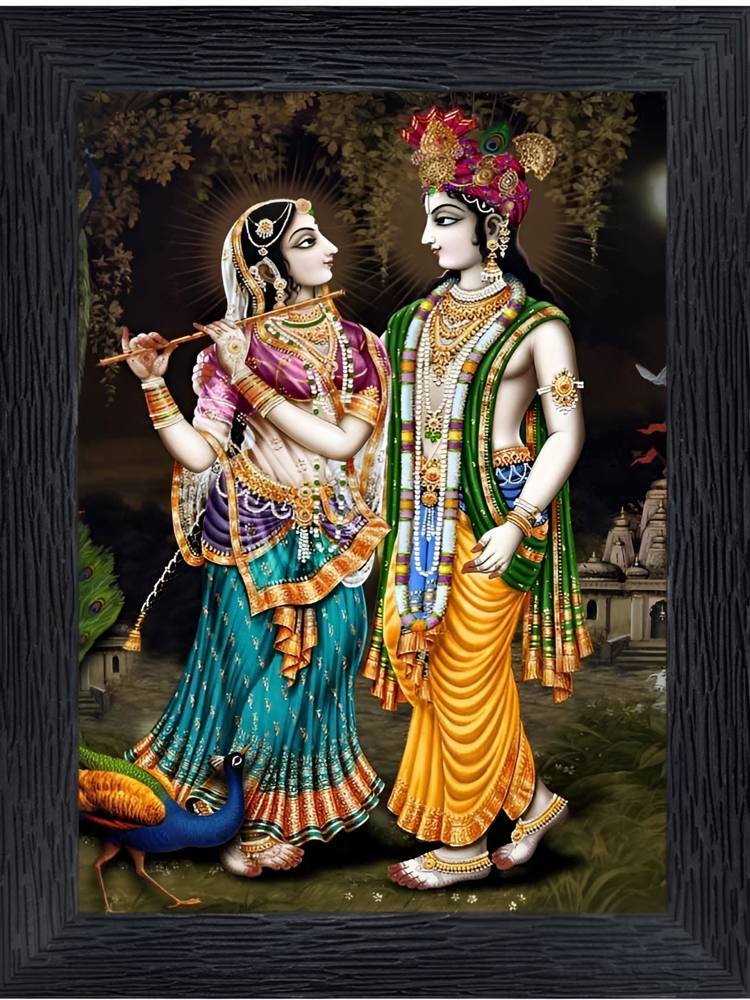 

PnF Black & Green Wooden Religious Wall Painting