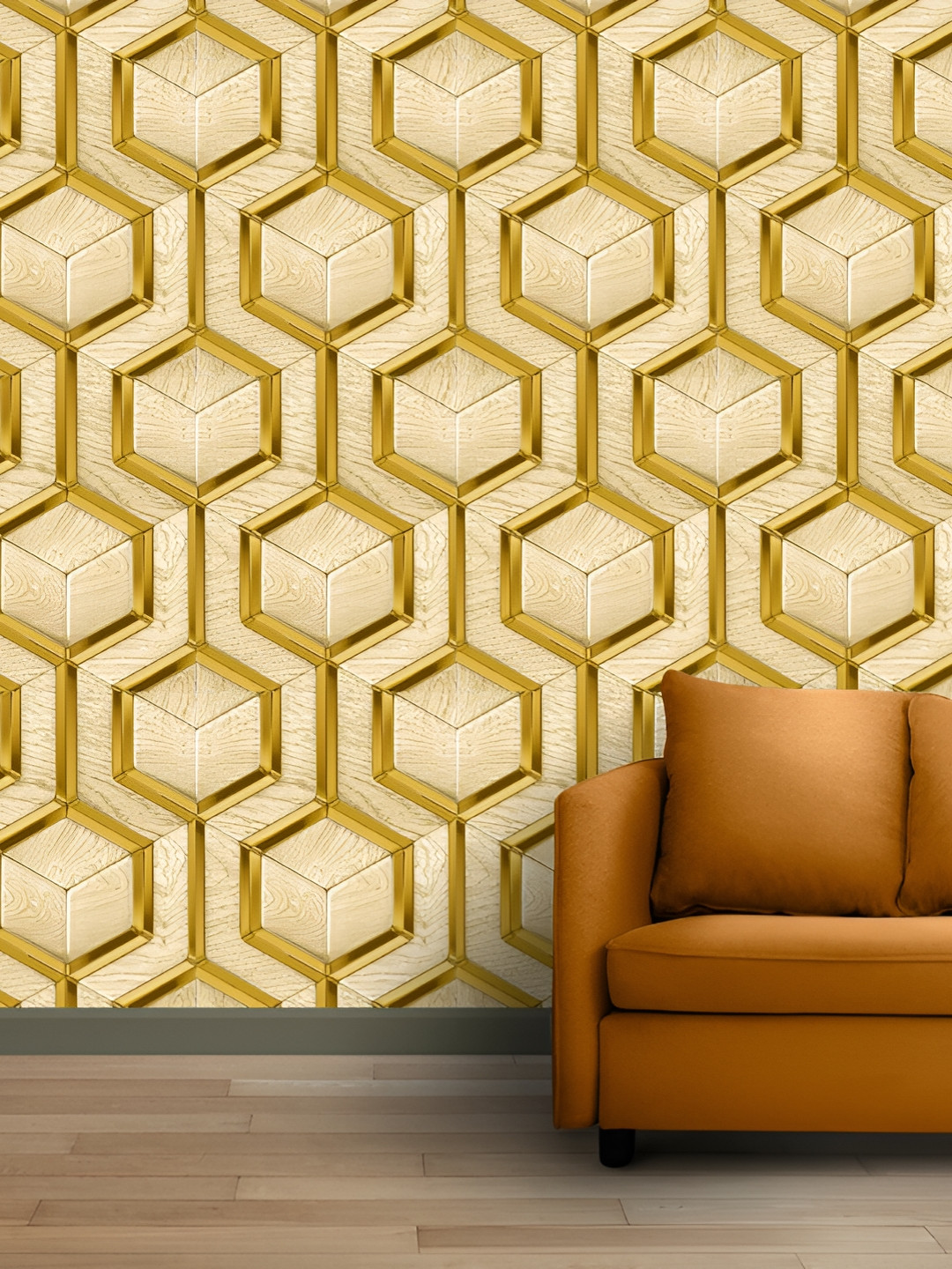 

Rosecraft Beige Abstract Printed Wall Sticker