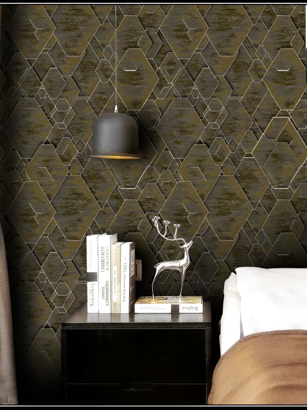 

Rosecraft Brown Abstract Printed Wall Sticker