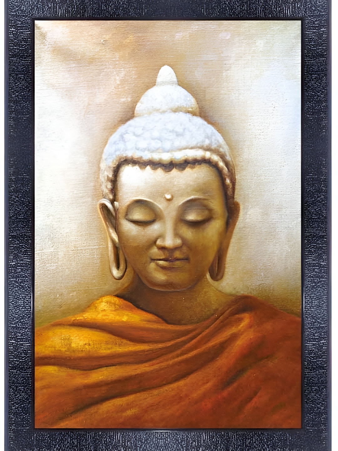 

PnF Black & White Wooden Religious Wall Painting
