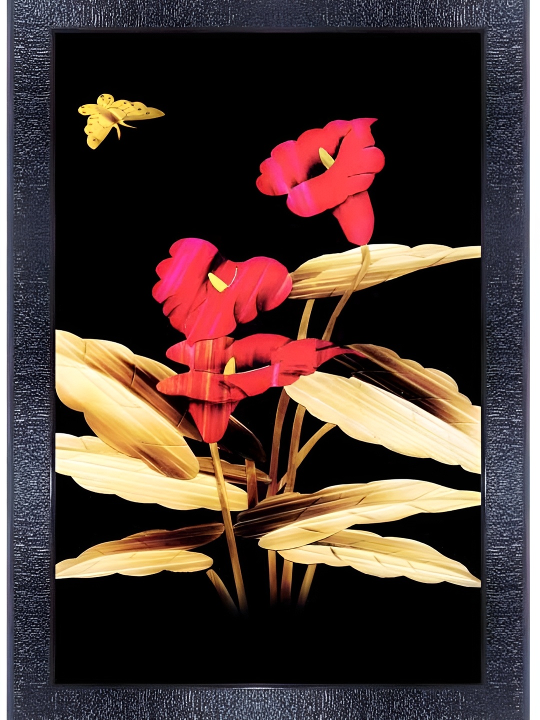 

PnF Black & Pink Wooden Floral and Botanical Printed Wall Art