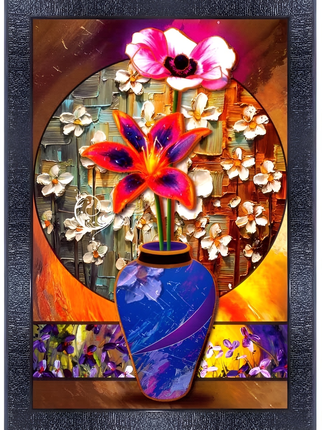 

PnF Black & Red Floral and Botanical Wooden Painting Wall Art