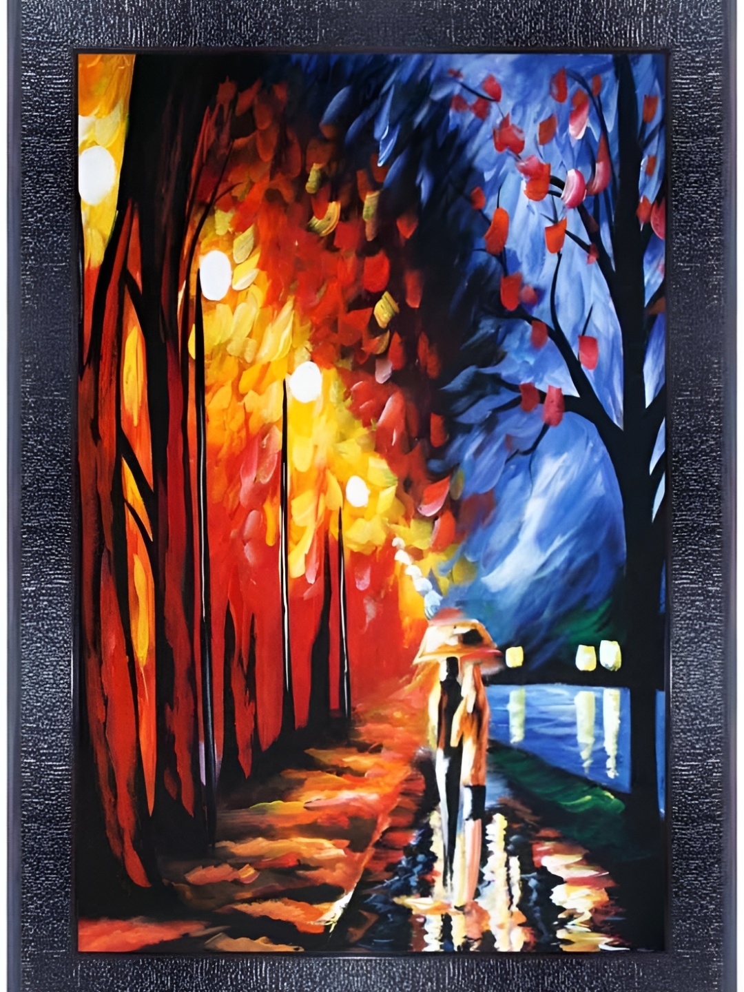 

PnF Black & Blue Abstract Painting Wall Art
