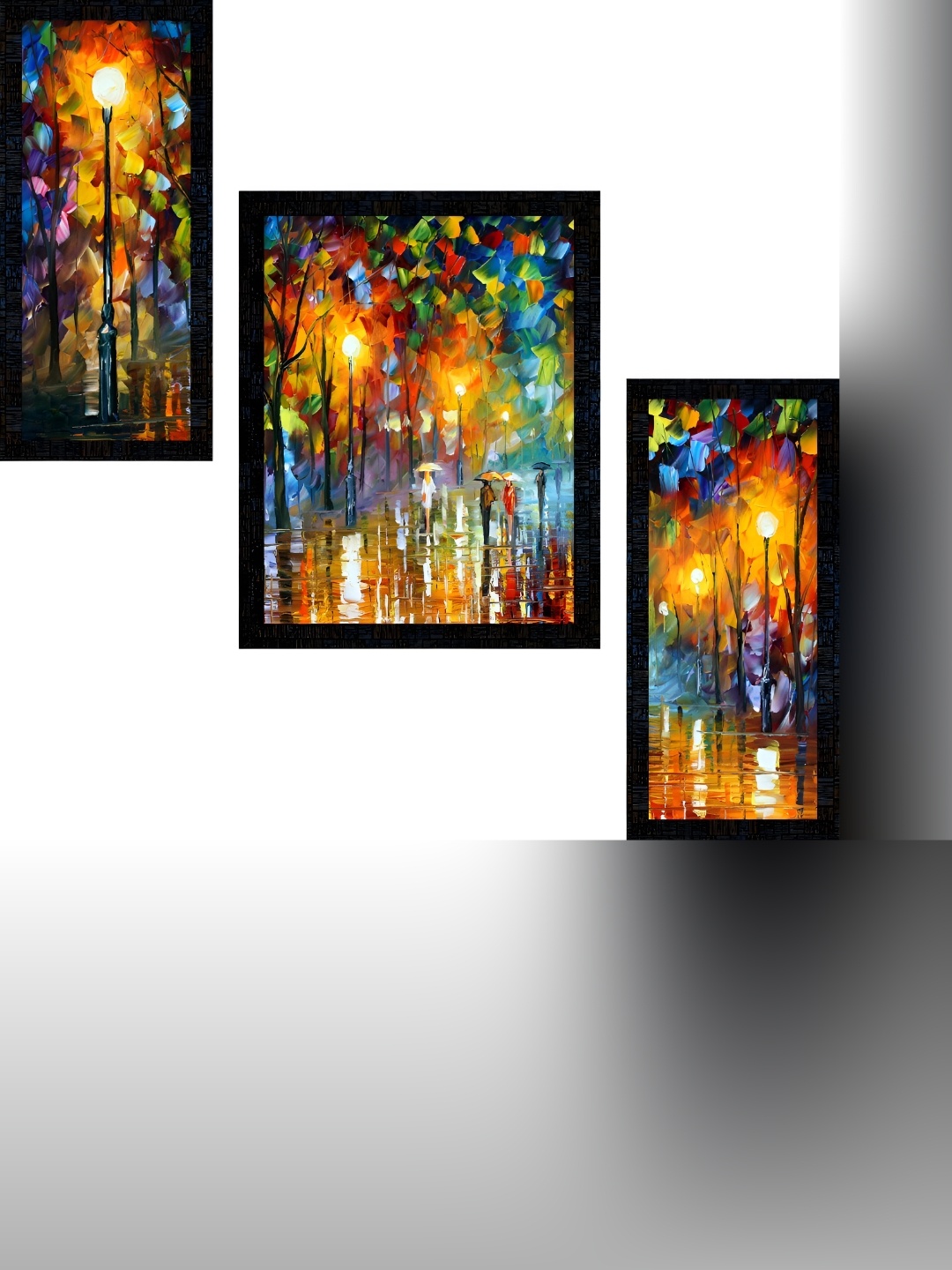 

PnF Black & Blue 3 Pieces Abstract Wall Arts
