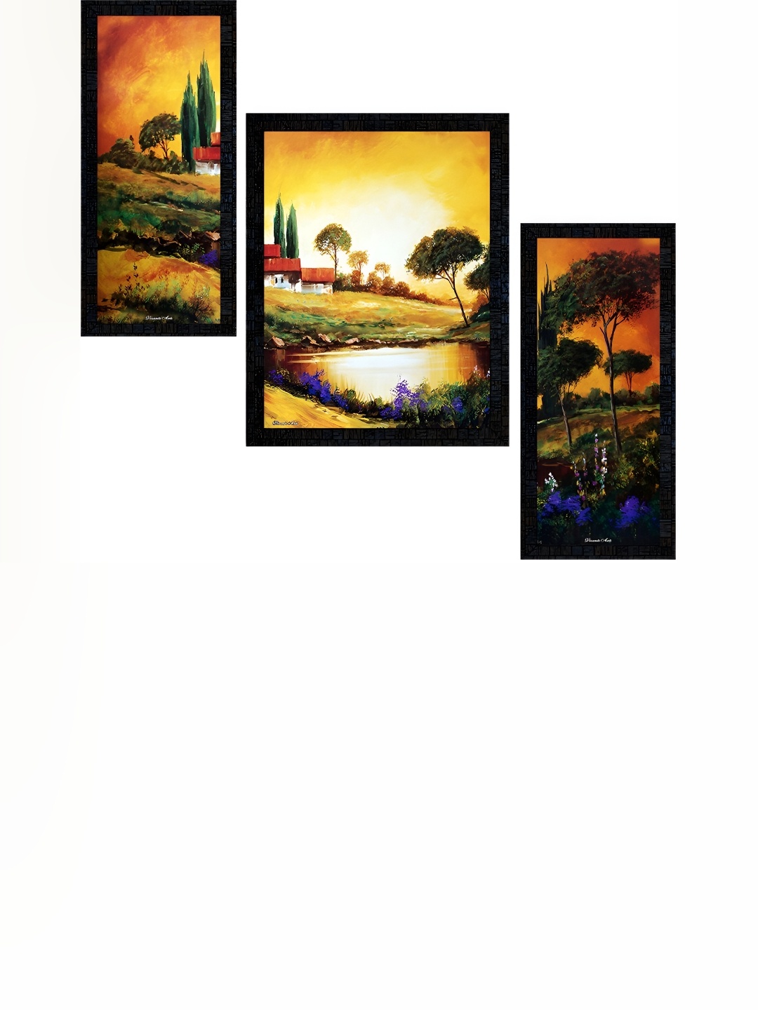 

PnF Black & Yellow Wooden Painting Wall Art