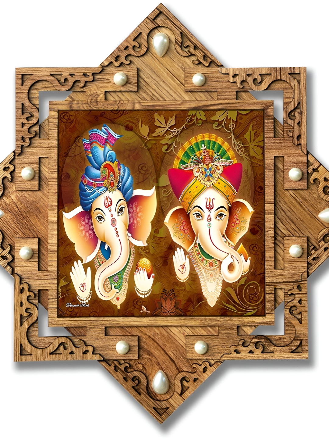 

PnF Red & Brown Wooden Religious Painting Wall Art