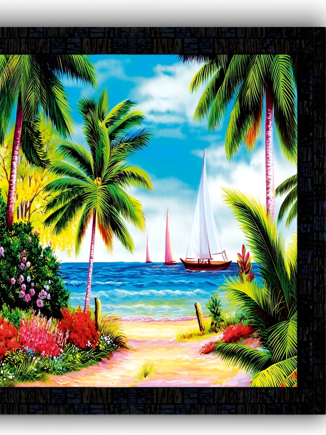 

PnF Black & Blue Paper & Wooden Painting Wall Art