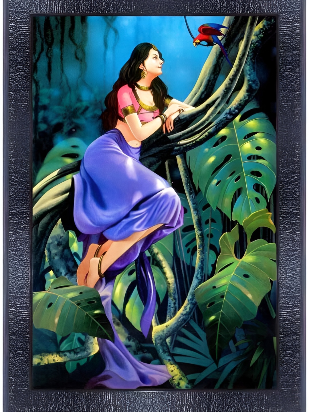

PnF Black & Blue Wooden Painting Wall Art