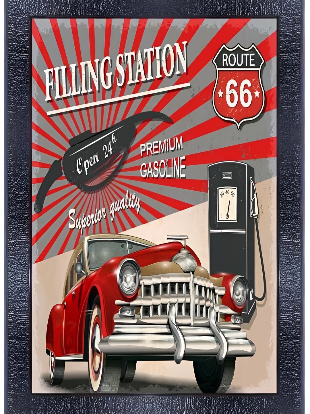 

PnF Black & Red Wooden Painting Wall Art