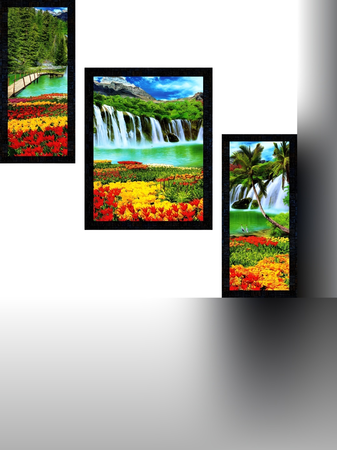 

PnF Yellow & Green 3 Piece Paper Floral and Botanical Painting Wall Art
