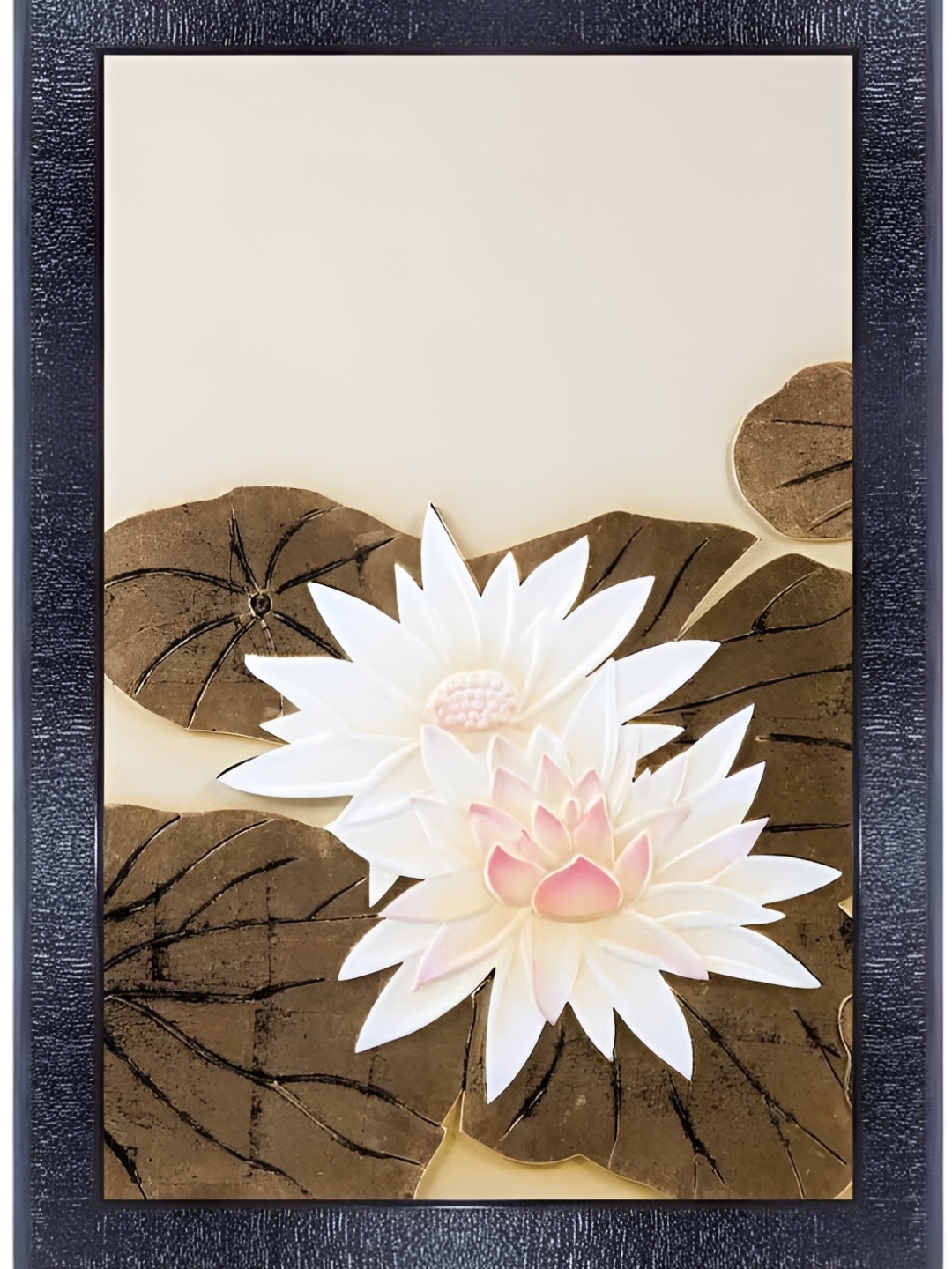 

PnF Black & Brown Floral Wooden Framed Painting Wall Art