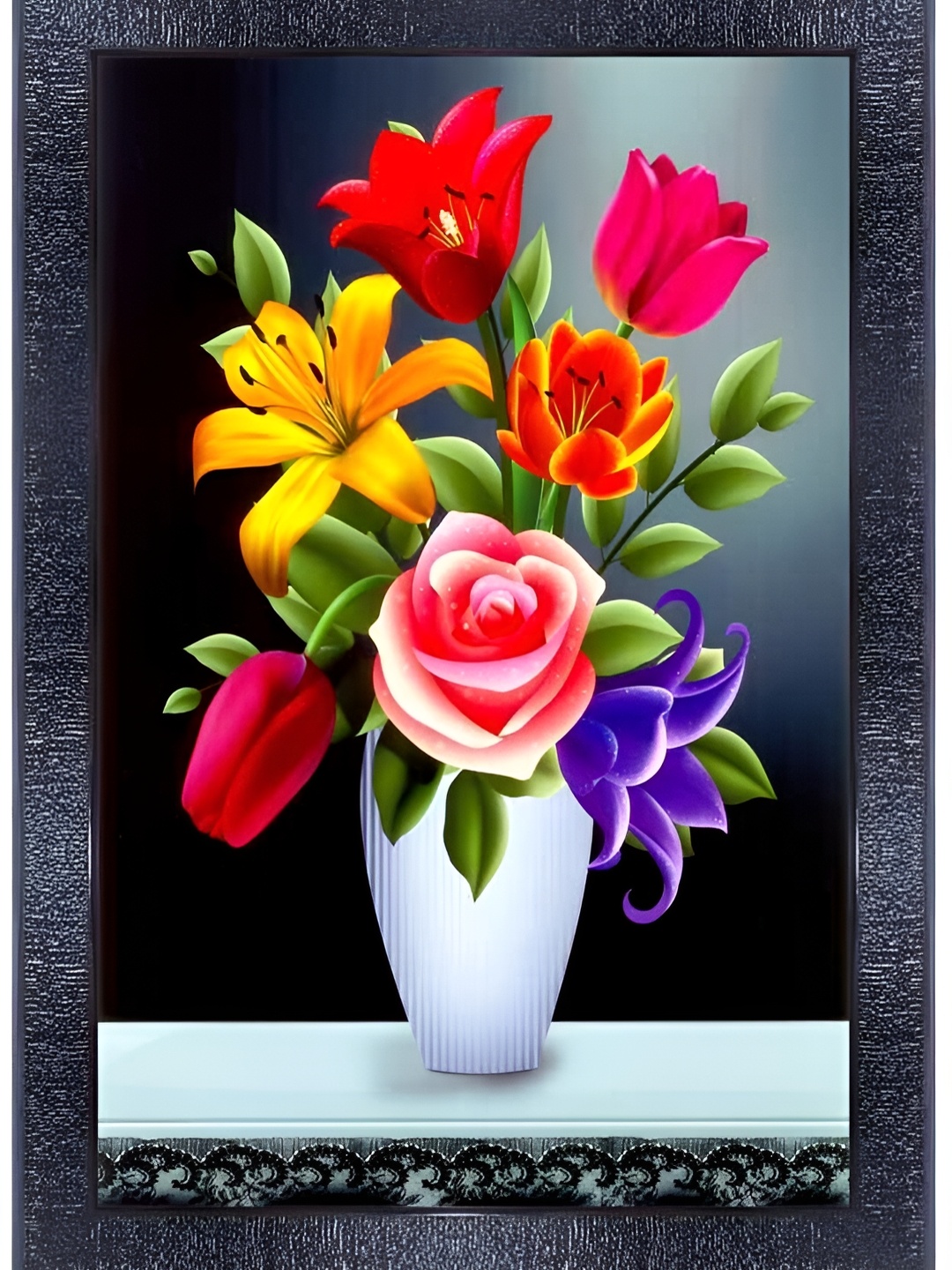 

PnF Black & Red Paper Painting Wall Art