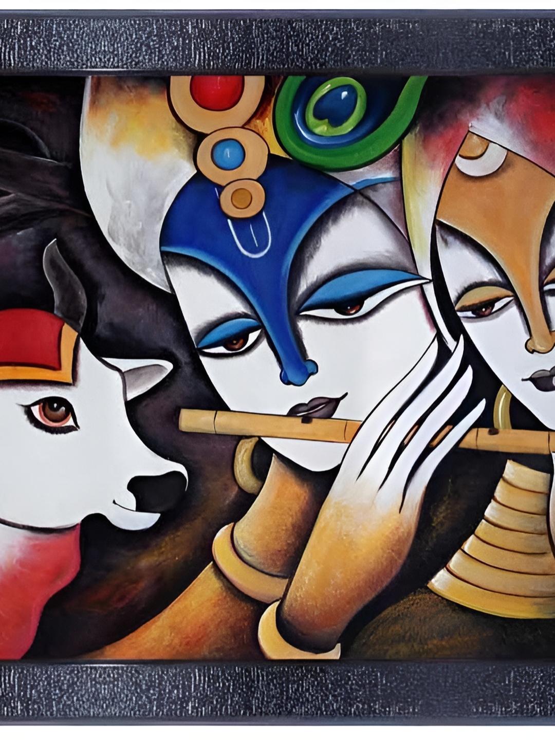 

PnF Black & Blue Religious Wooden Painting Wall Art