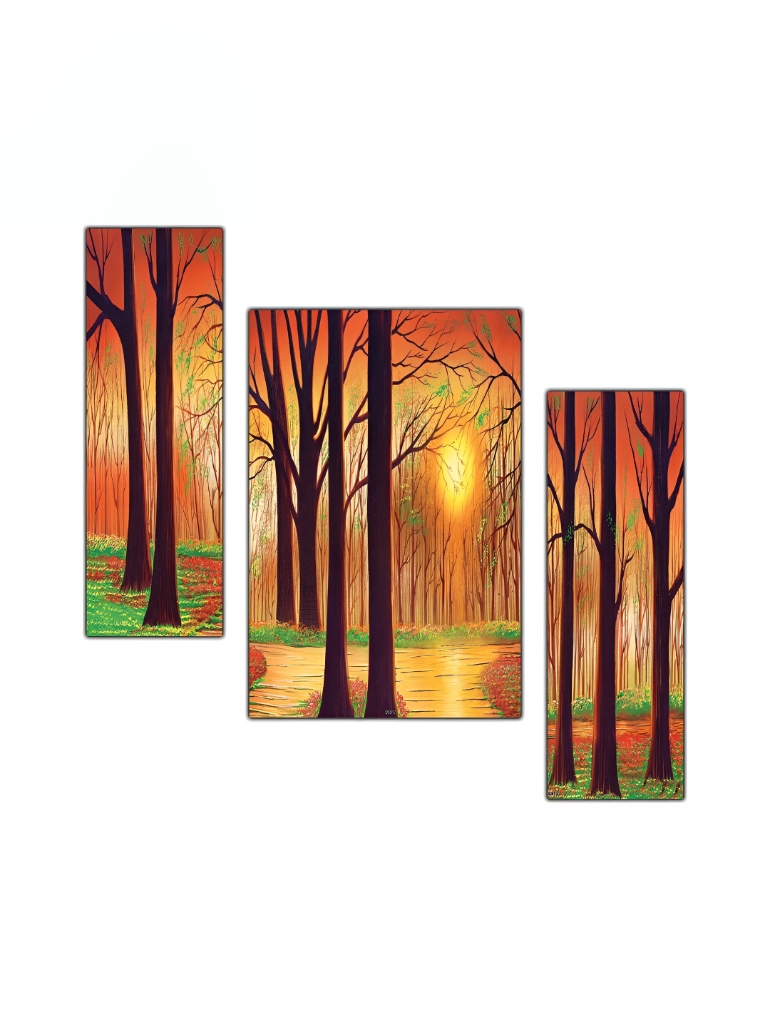 

PnF Brown & Yellow 3 Piece Paper Floral and Botanical Painting Wall Art