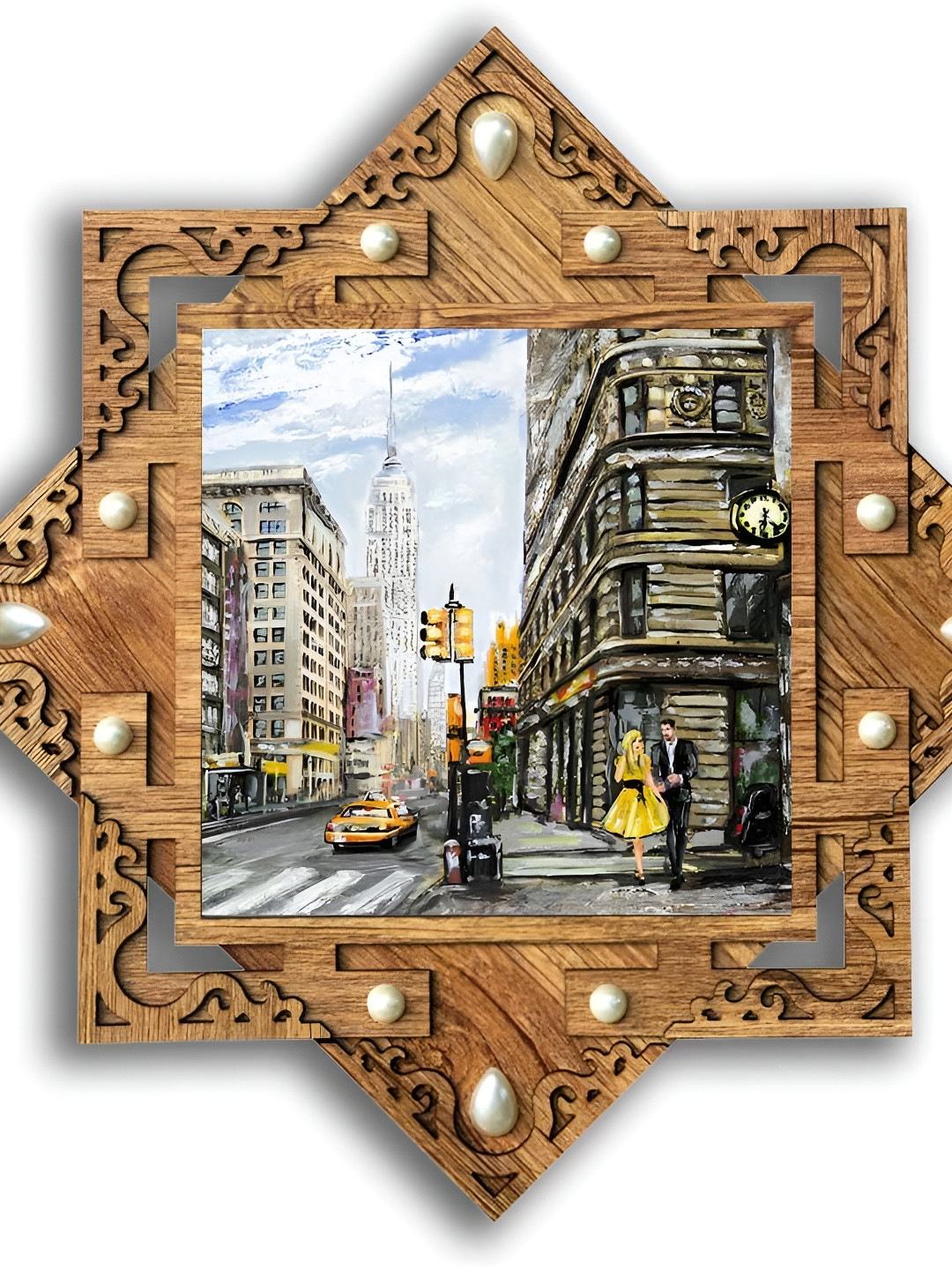 

PnF Brown & Grey Wooden Abstract Wall Painting