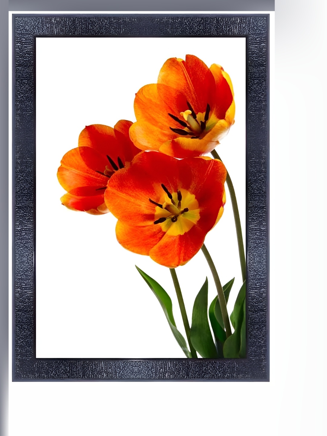 

PnF Black & Orange Floral and Botanical Wooden Painting Wall Art