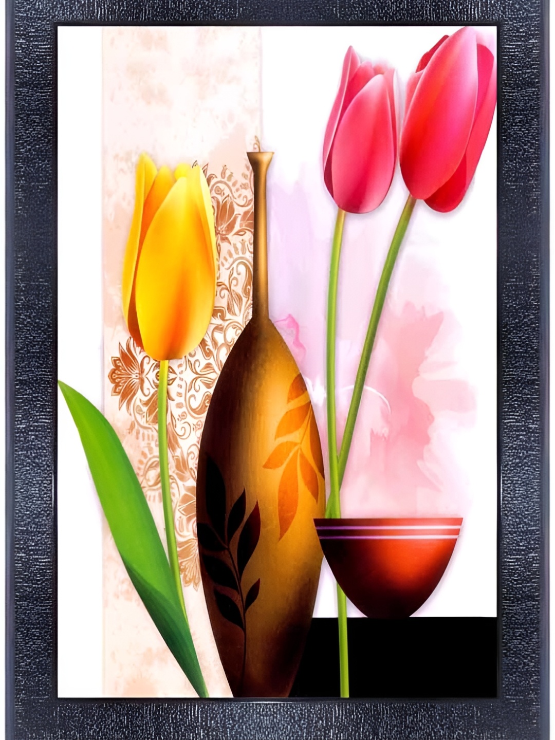 

PnF Black & Pink Wooden Floral and Botanical Wall Paintings