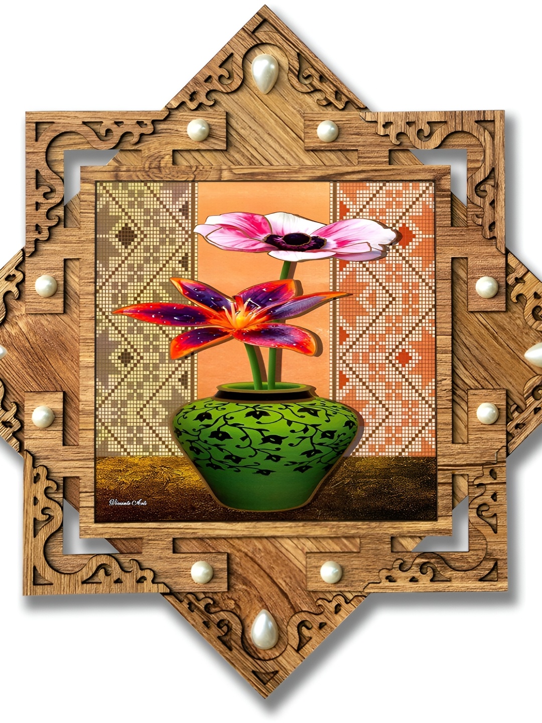 

PnF Brown & Green Floral and Botanical Painting Wooden Wall Art