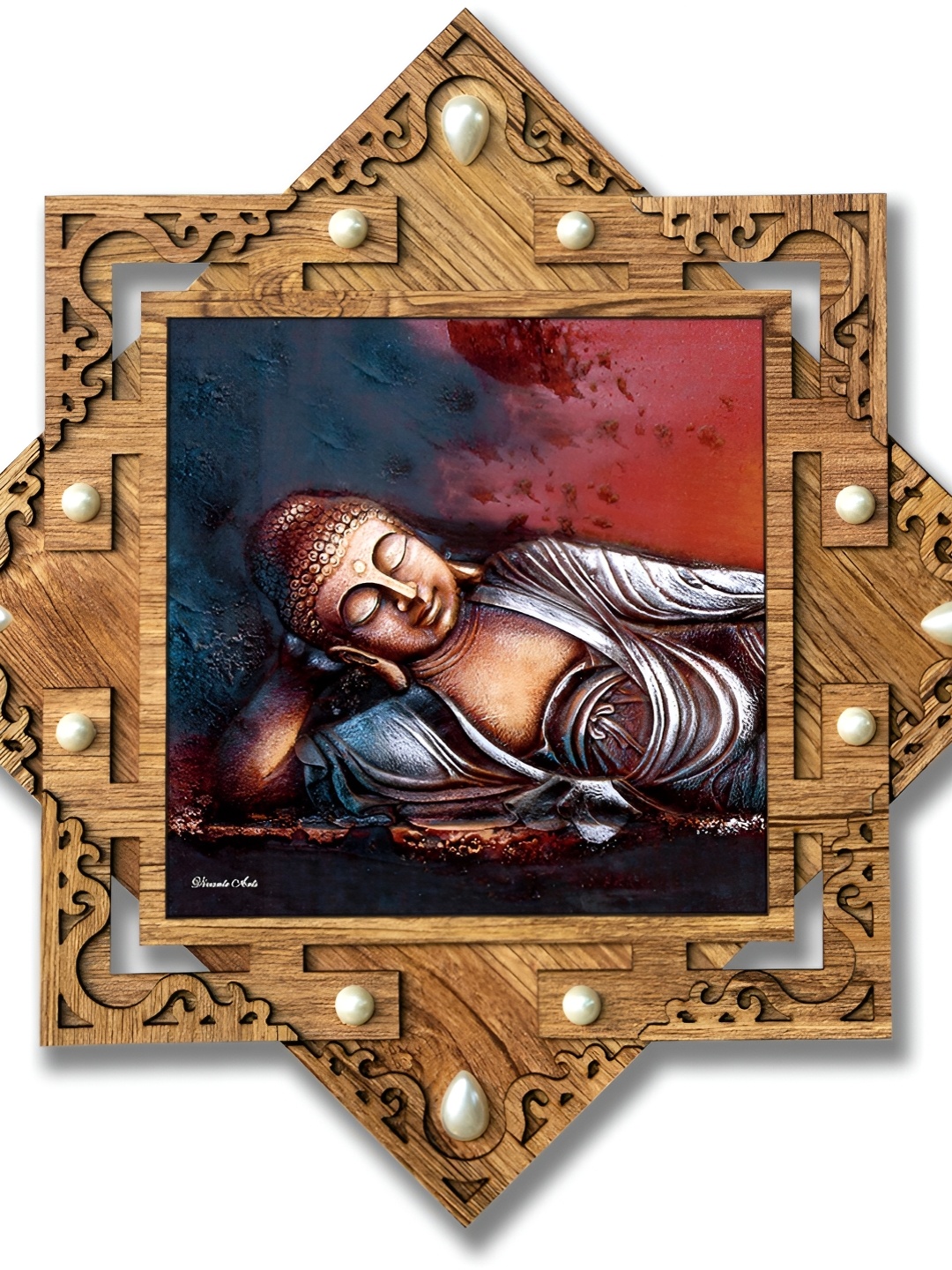 

PnF Brown & Grey Religious Wooden Painting Wall Art