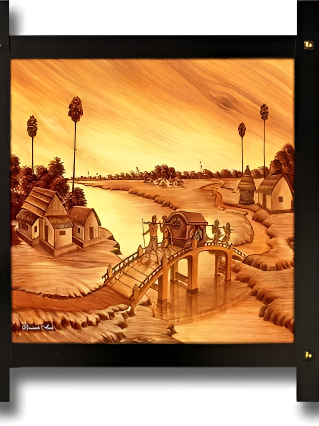 

PnF Black & Brown Wooden Wall Painting