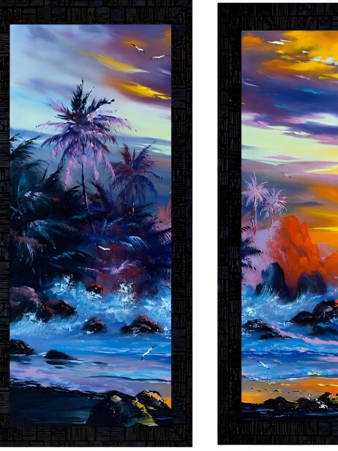 

PnF Charcoal & Blue 3 Piece Paper Floral and Botanical Painting Wall Art