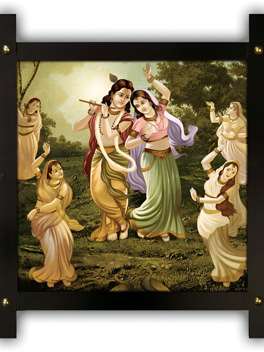 

PnF Beige & Black Wooden Religious Wall Painting