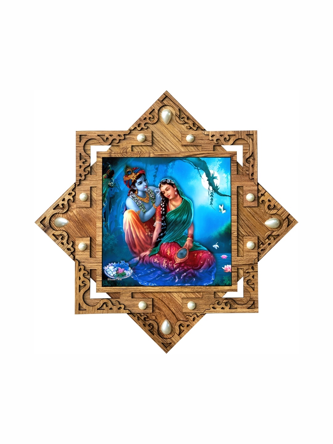 

PnF Brown & Blue Wooden Religious Wall Art