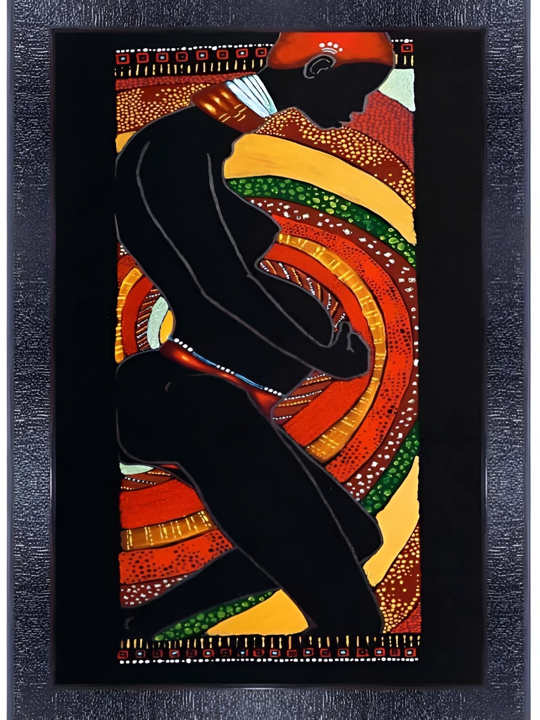

PnF Black & Yellow Wooden Abstract Painting Wall Art