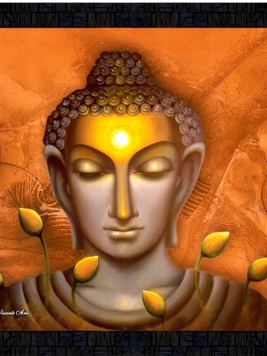 

PnF Black & Brown Religious Wall Painting