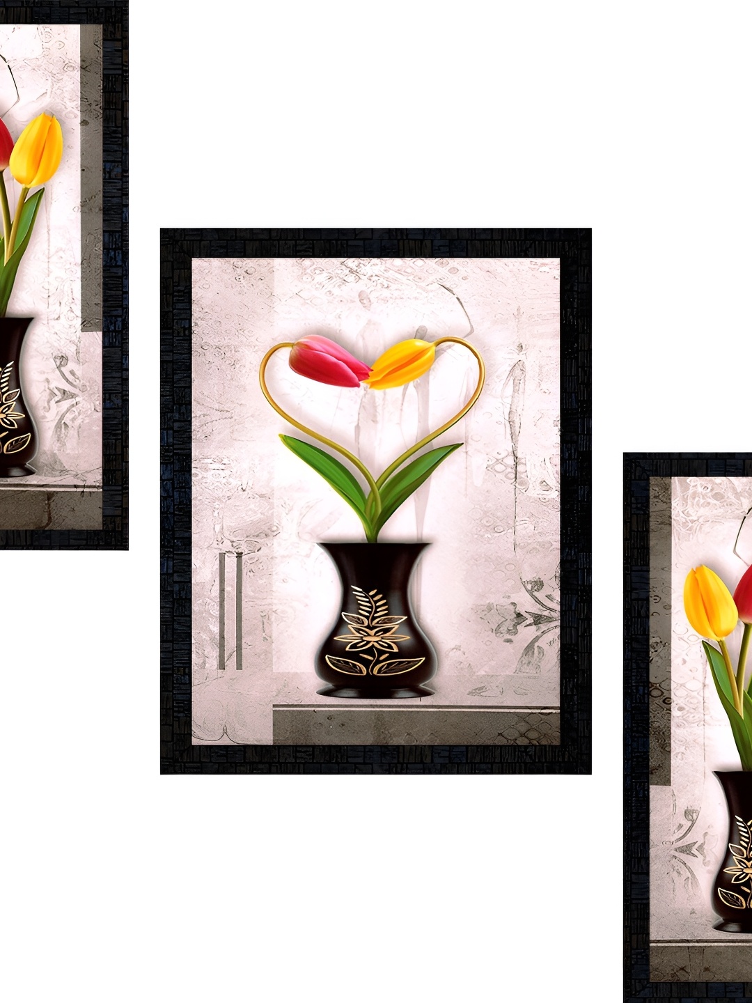 

PnF Charcoal & White 3 Piece Paper Wall Paintings