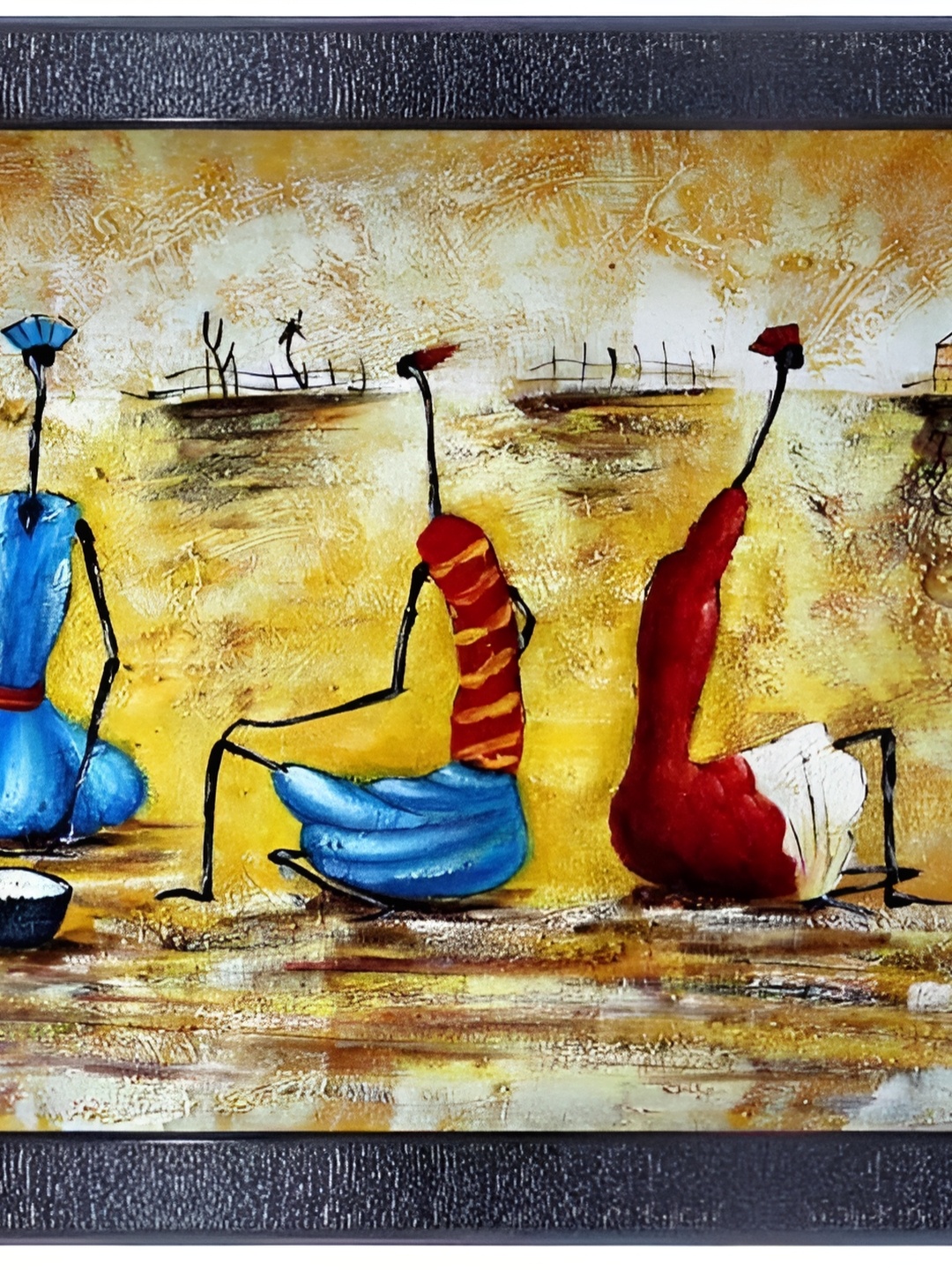 

PnF Black & Brown Canvas Abstract Wall Paintings