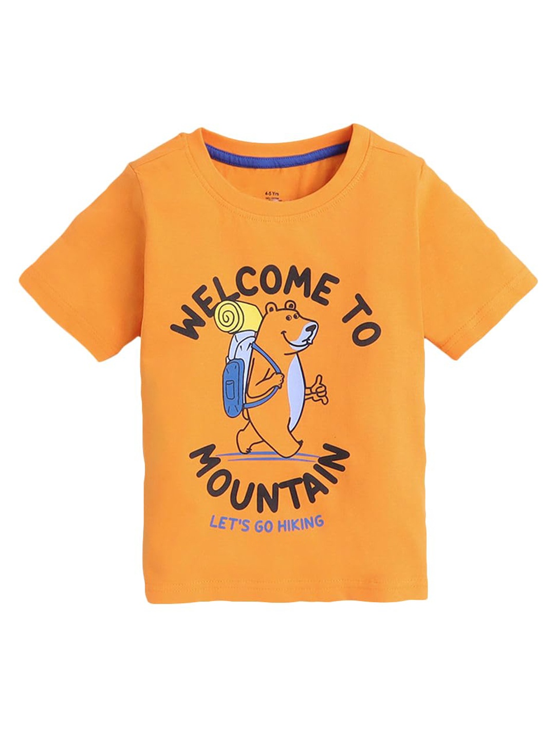 

Googo Gaaga Boys Graphic Printed T-shirt, Orange