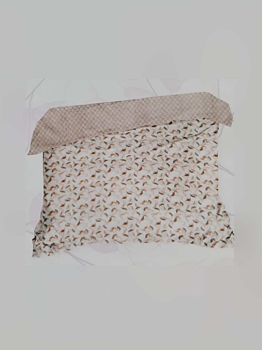 

Signature Cream & Brown 2 Pieces Floral AC Room Single Bed Dohar