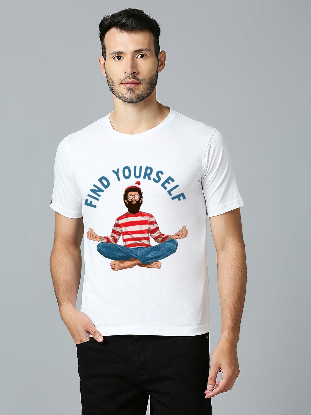 

MOD ECRU Unisex Graphic Printed Cotton T-shirt, White