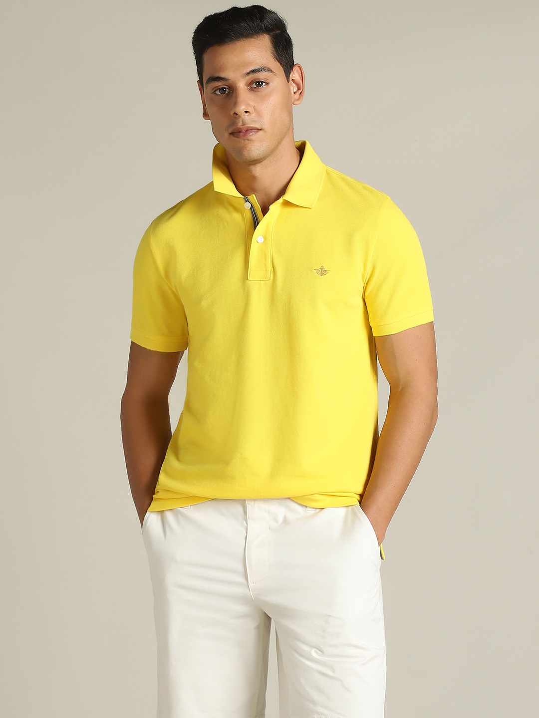 

Dockers Men Solid Polo Collar Classic Fit T-Shirt, Yellow