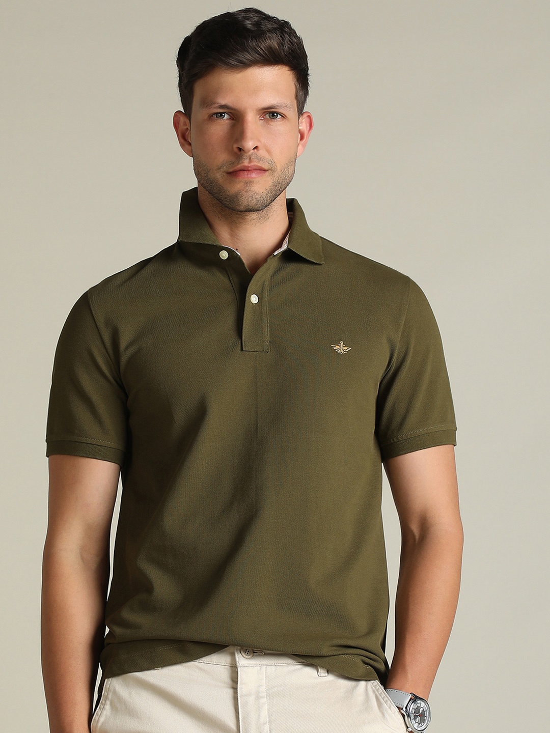 

Dockers Men Solid Polo Collar Classic Fit T-Shirt, Green