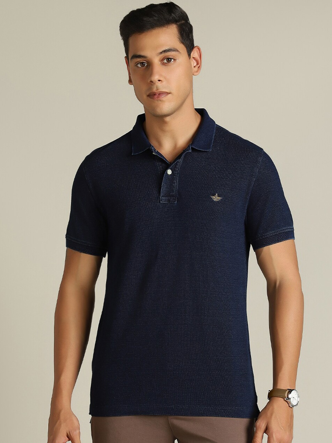 

Dockers Men Solid Polo Collar Classic Fit T-Shirt, Blue