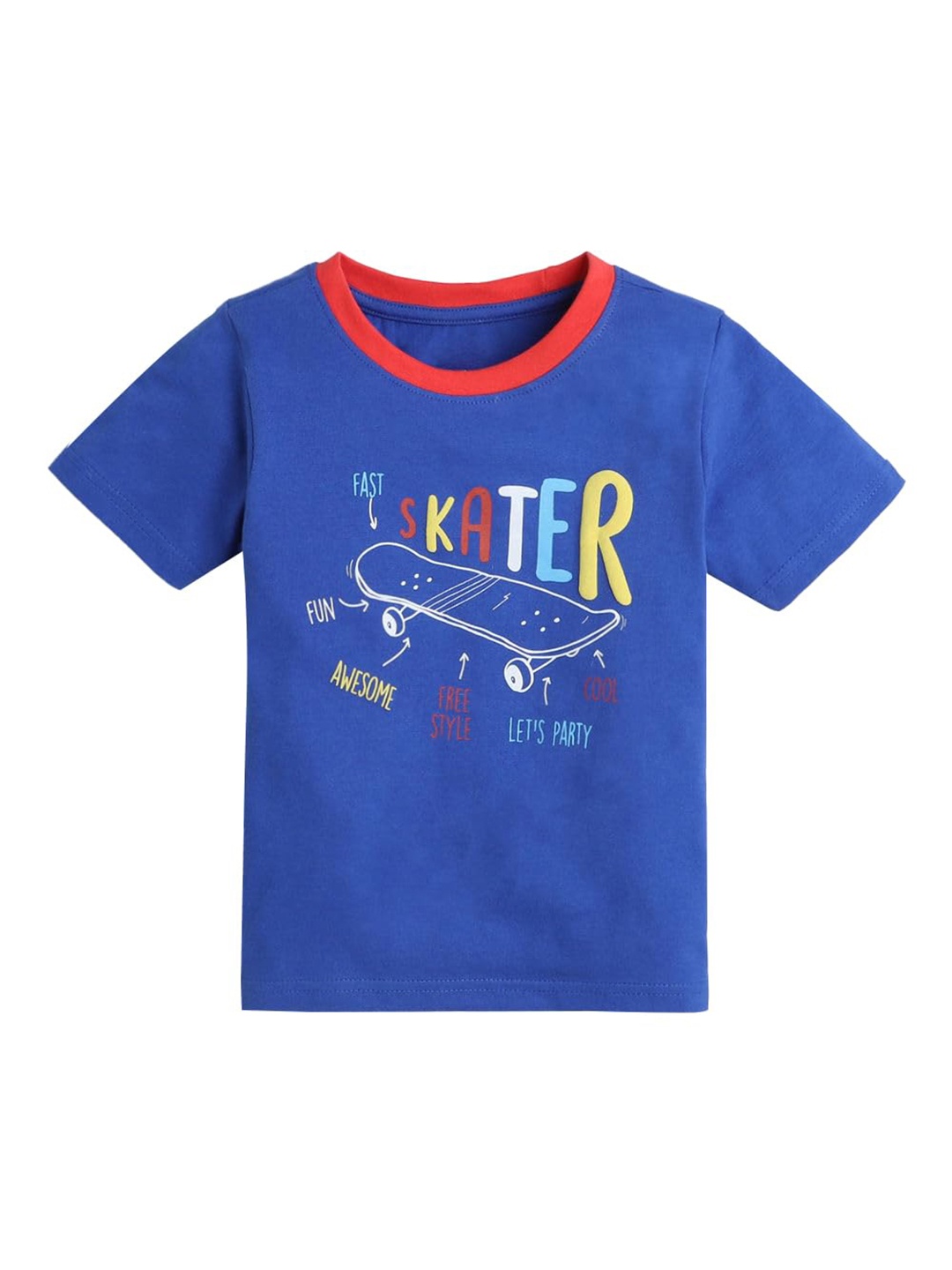 

Googo Gaaga Boys Typography Printed T-shirt, Blue