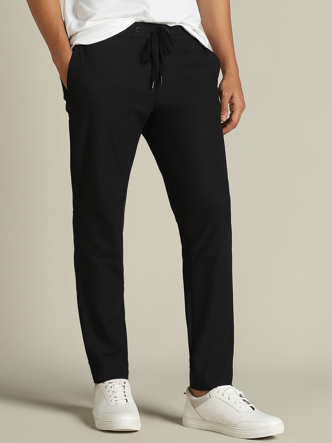 

Dockers Men Mid Rise Slim TapeFit Trousers, Black
