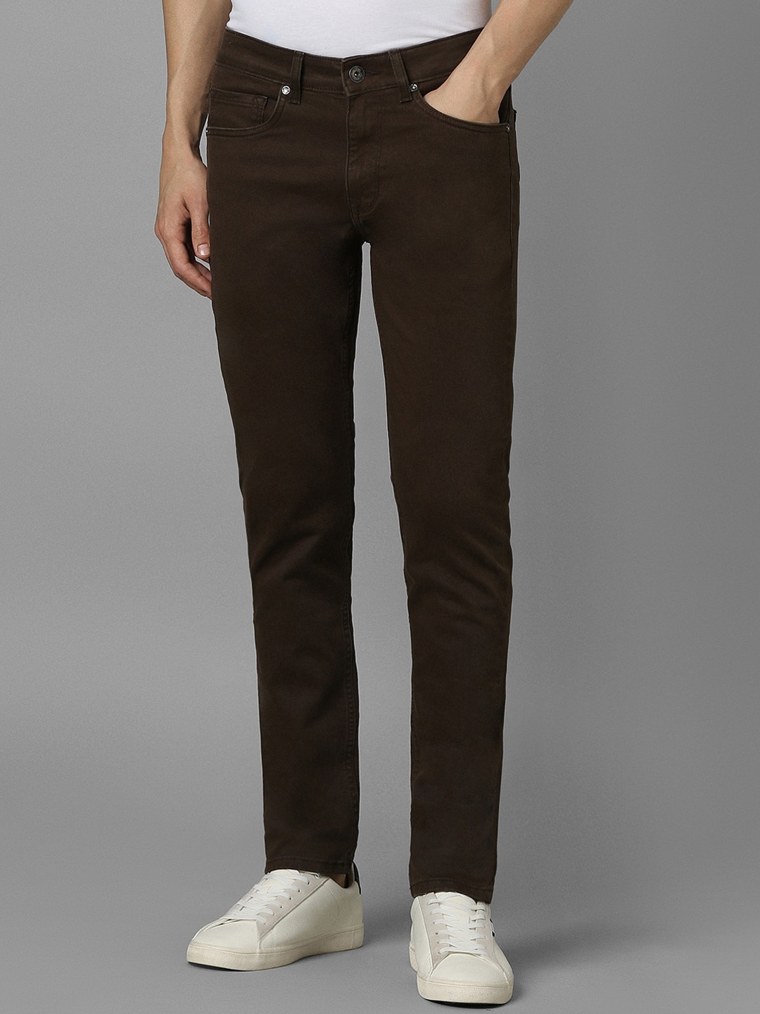 

Louis Philippe Jeans Men Mid-Rise Slim Fit Jeans, Brown