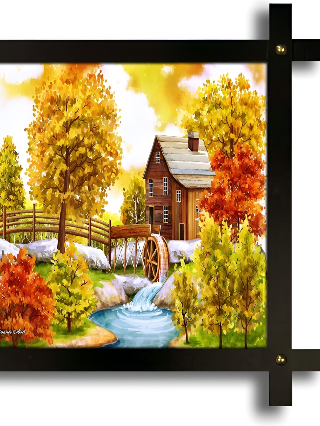 

PnF Black & Orange Wooden Floral and Botanical Wall Paintings