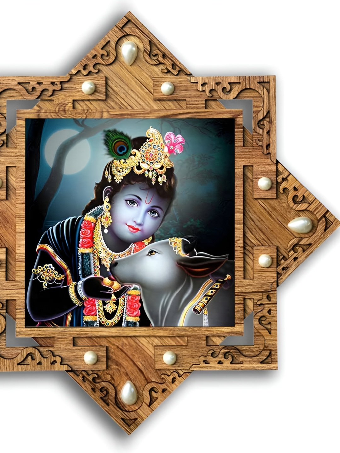 

PnF Brown & Blue Wooden Religious Paintings Wall Art