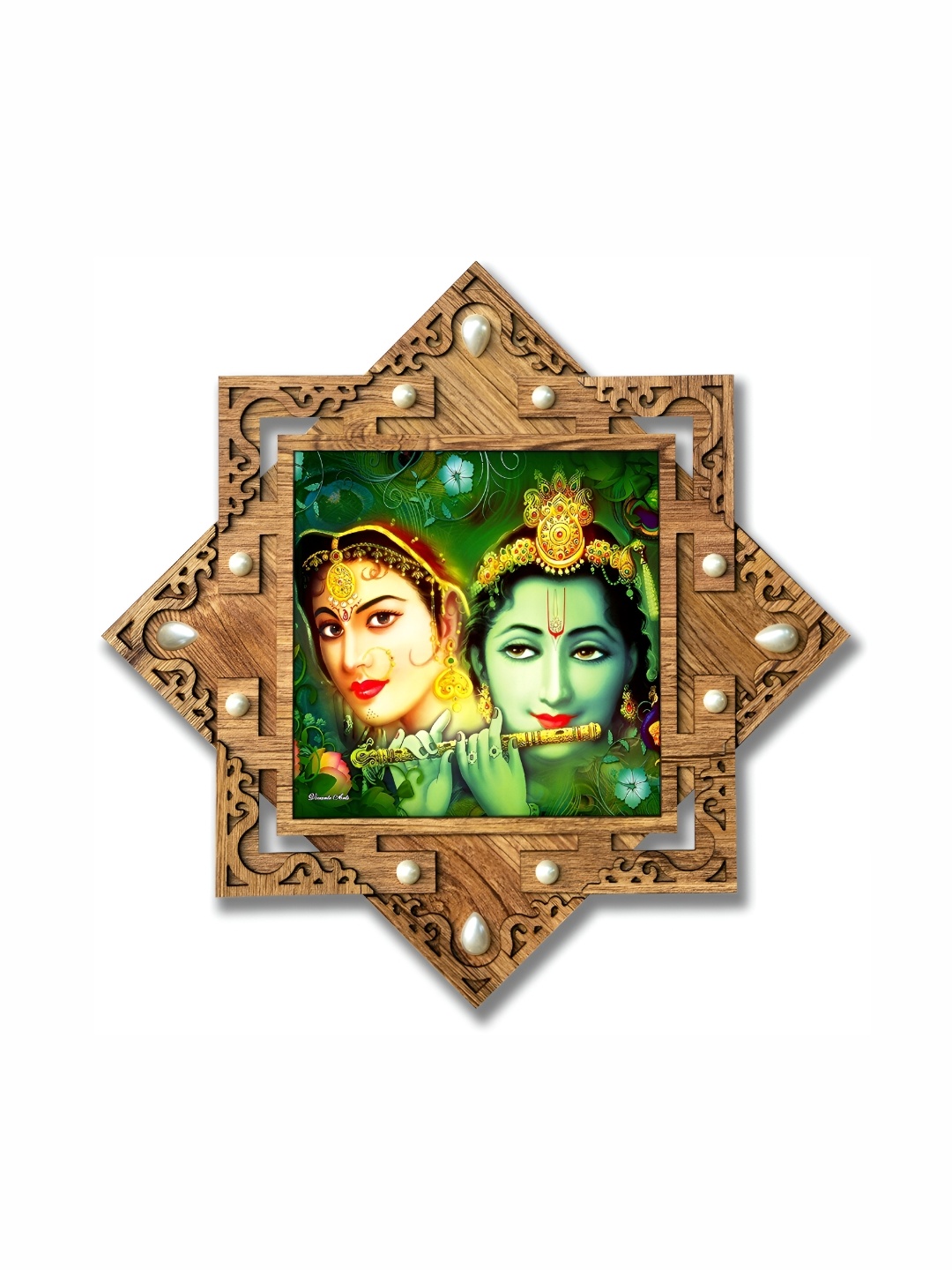 

PnF Brown & Green Wooden Religious Painting Wall Art