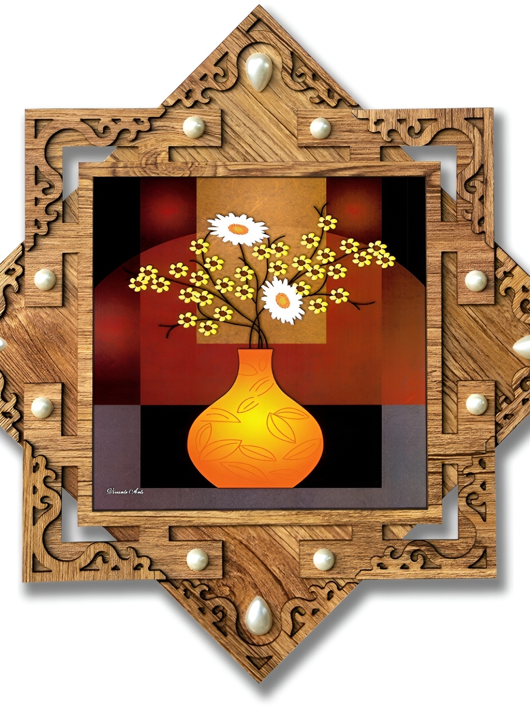 

PnF Brown & Orange Floral And Botanical Wooden Wall Art