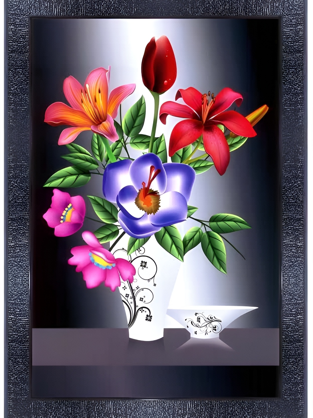 

PnF Black & Red Glass Floral and Botanical Wall Art