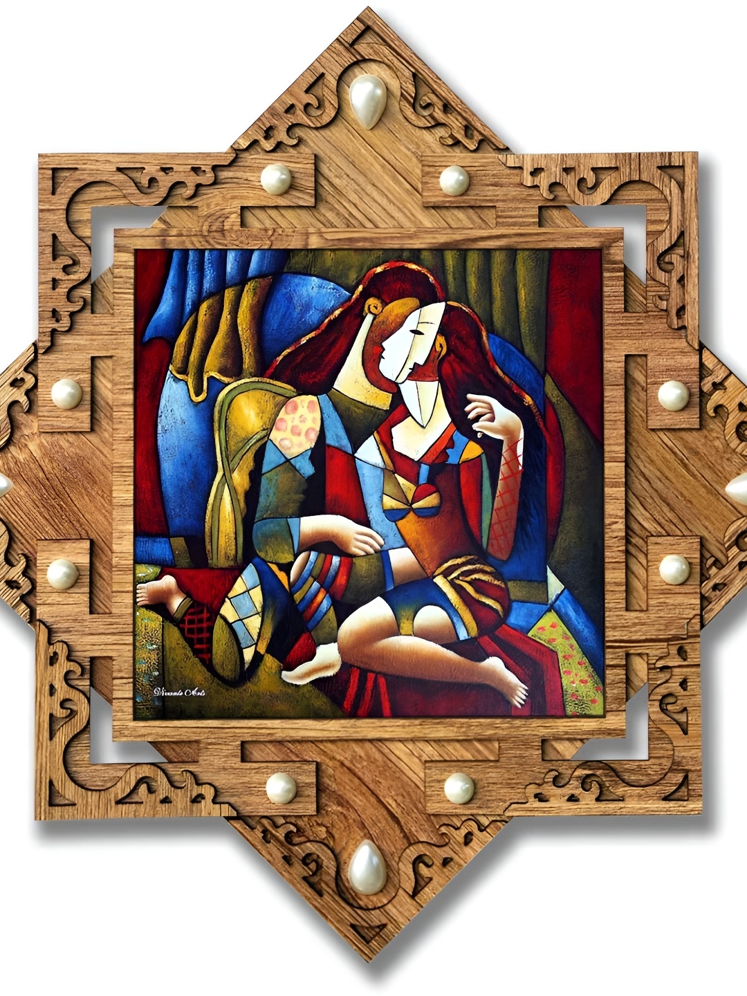 

PnF Brown & Blue Wooden Printed Wall Art