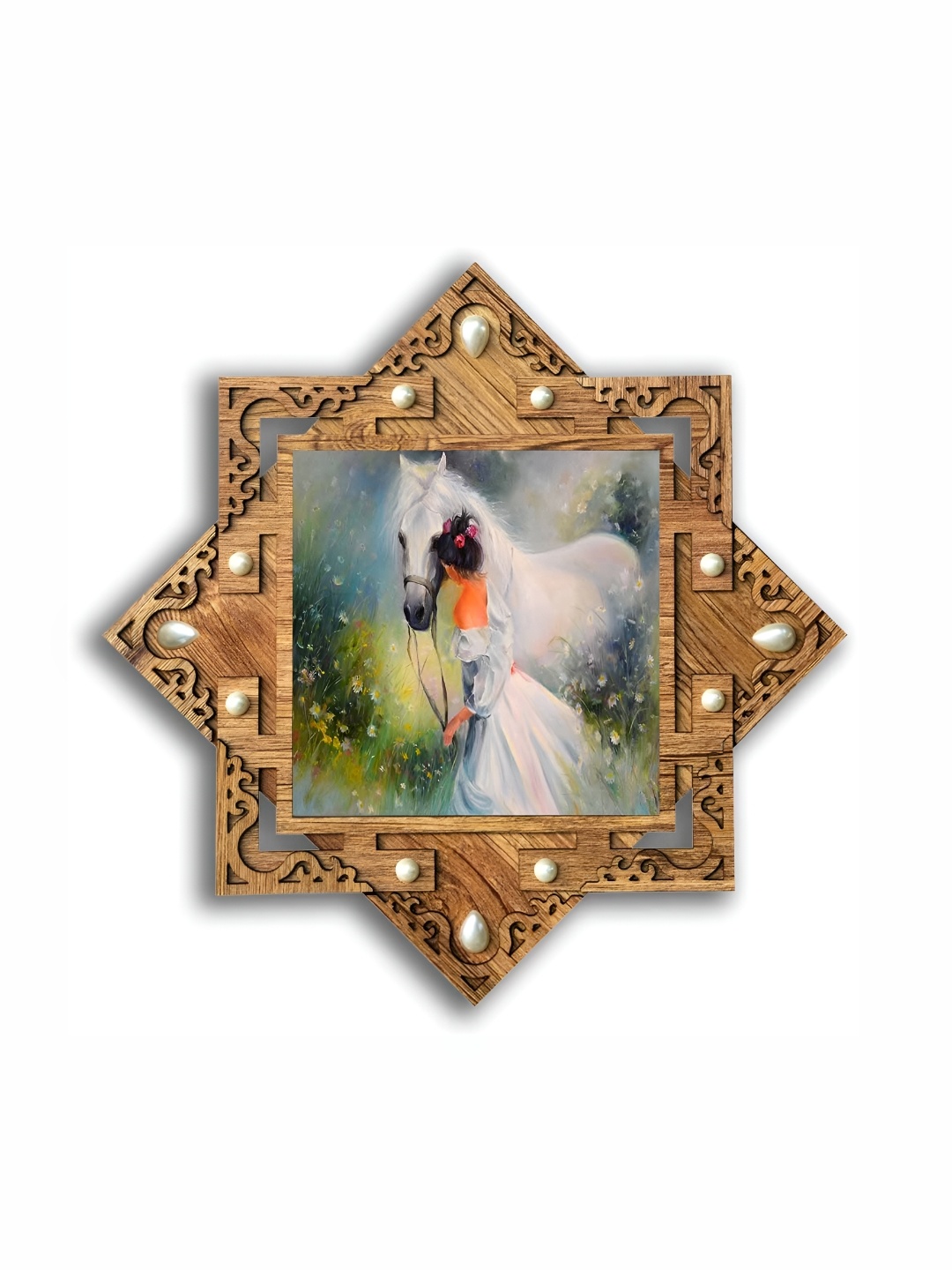 

PnF Brown & White Wooden Abstract Wall Art